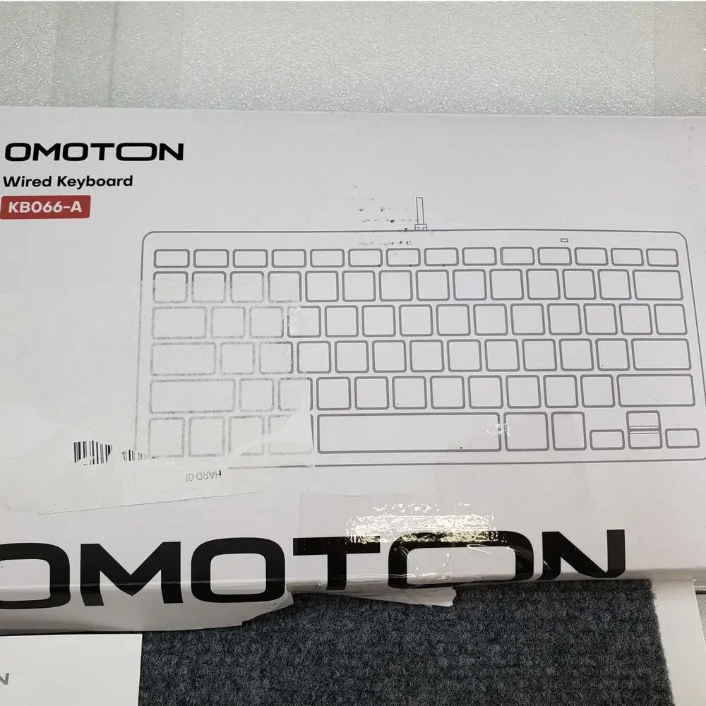 Wired Keyboard. Slim Silver. USBC/USB Connect. KB066-A Omoton. Ergonomic